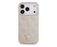 Guess Leather 4G Triangle Strass MagSafe do iPhone 17 Pro różowy - 1365566 - zdjęcie 2